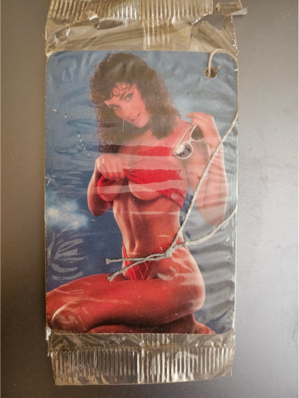 Vintage Penthouse magazine Pet  Air Freshener ~ UNOPENED ~ Brunette w/red bikini